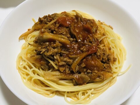 豚ひき肉と舞茸のトマトパスタ♡ボロネーゼ風